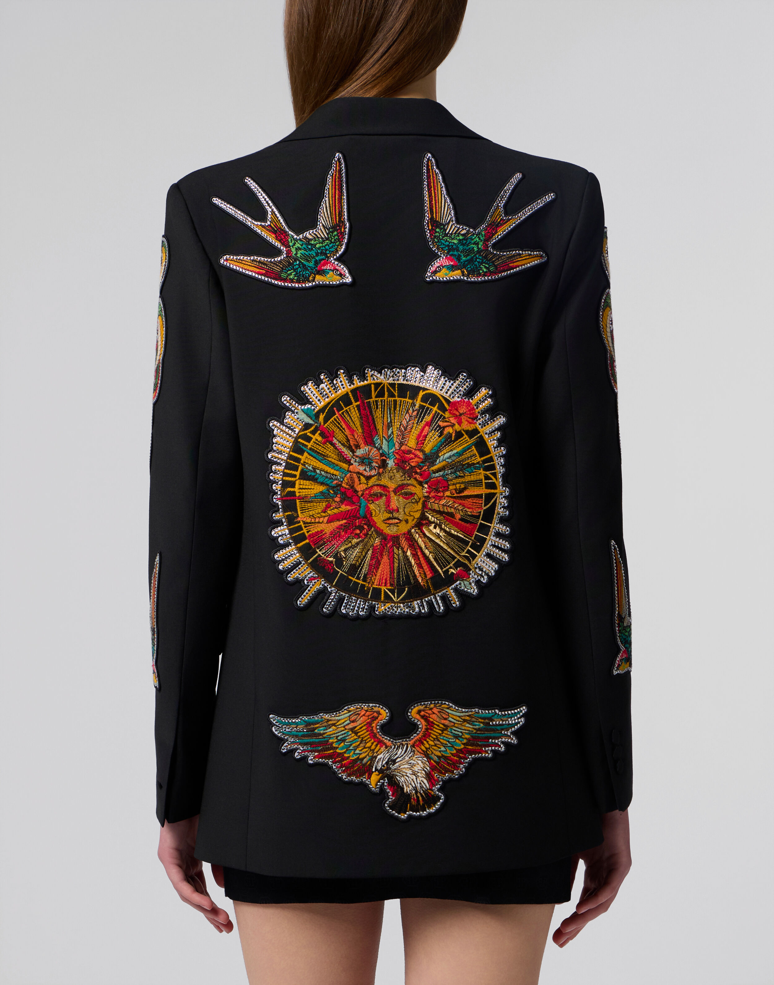 Patchwork de Tatuagem Blazer Estilo Namorado