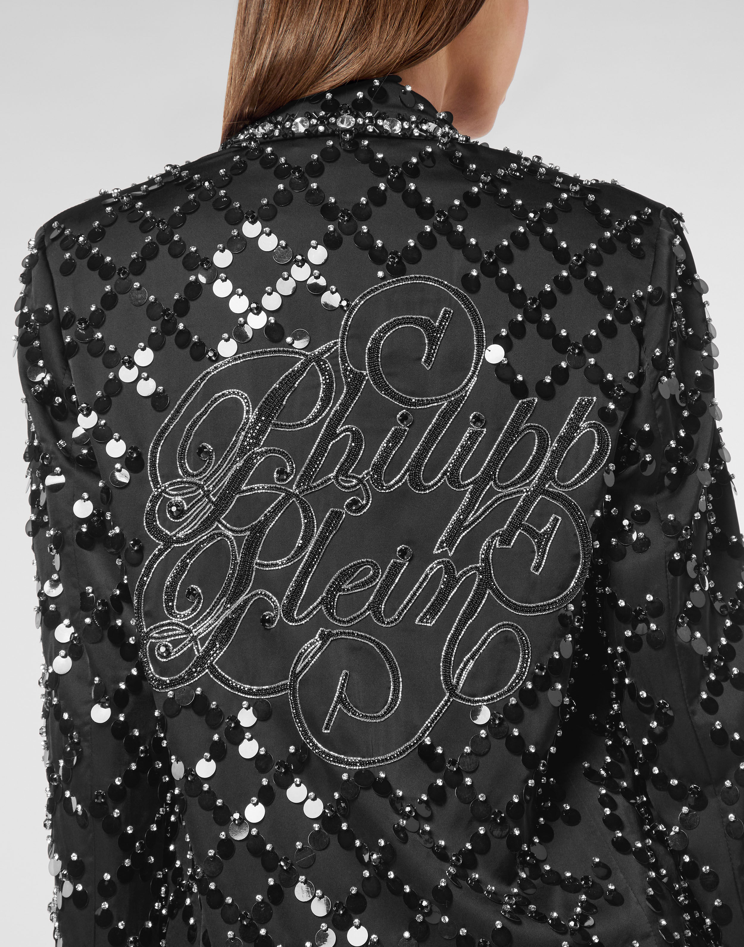 Blazer Estilo Boyfriend com Pailas Plein