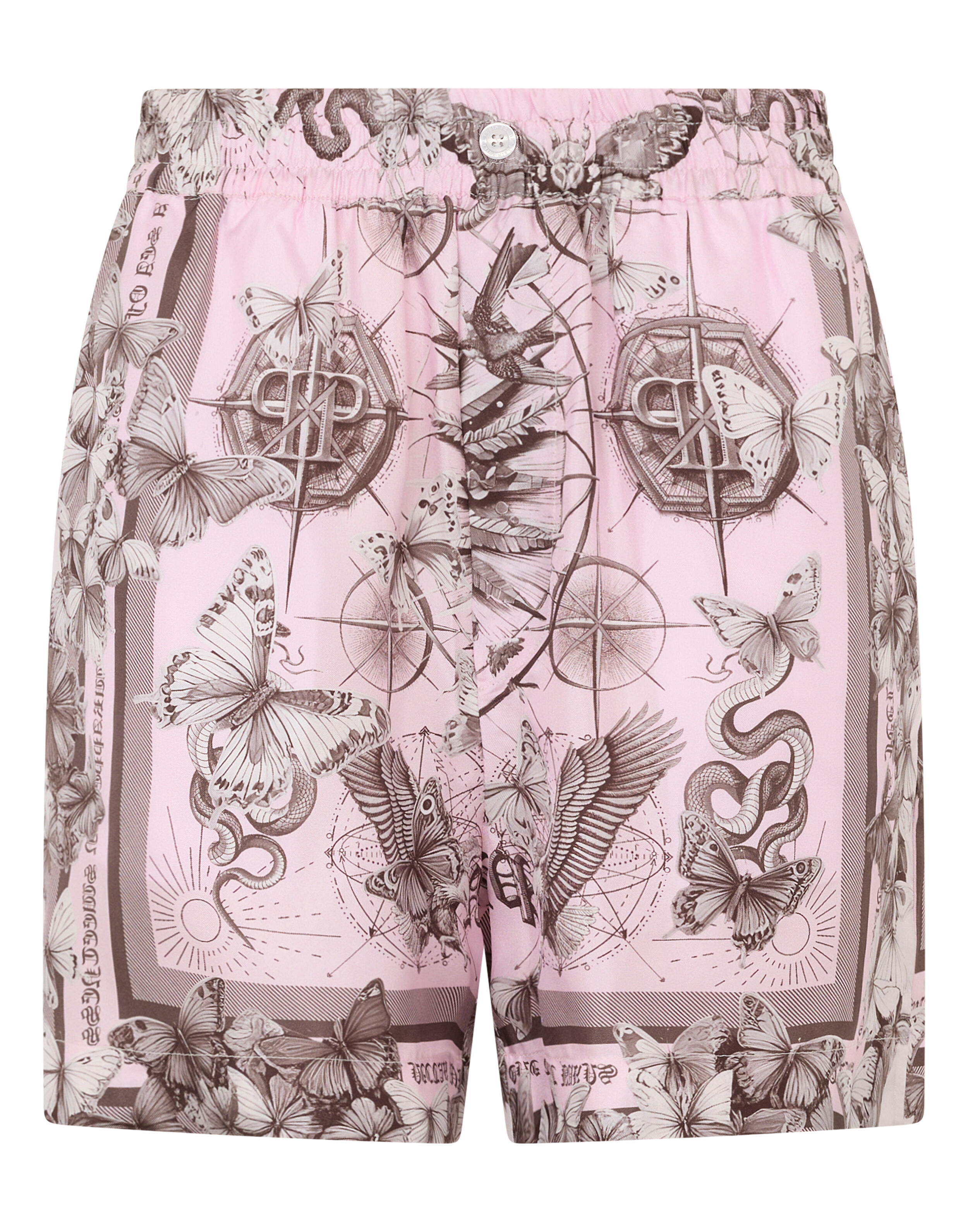 Bermudas de Seda com Tattoo de Borboleta