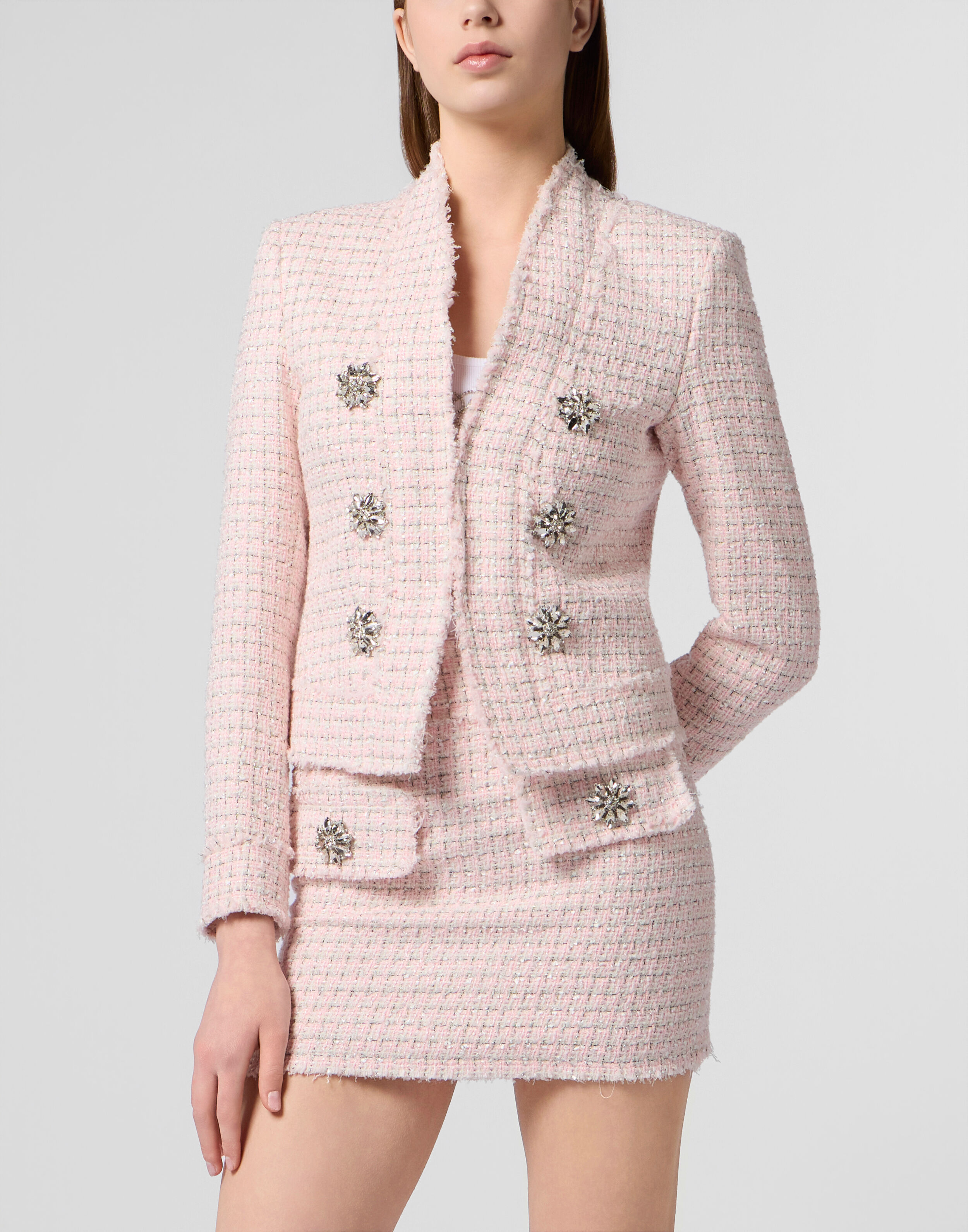 Jaqueta Tweed com Cristais