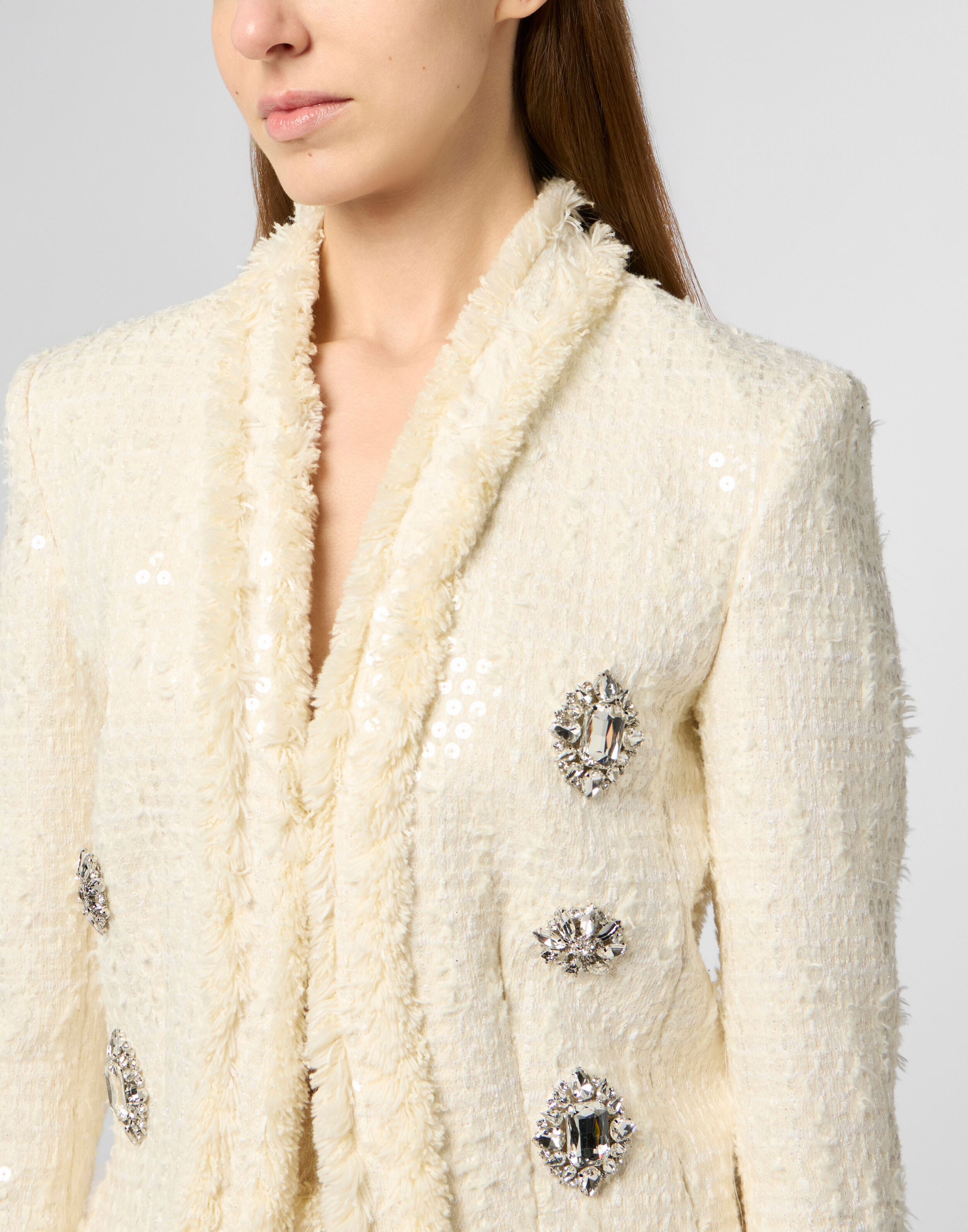 Bolero Tweed com Strass