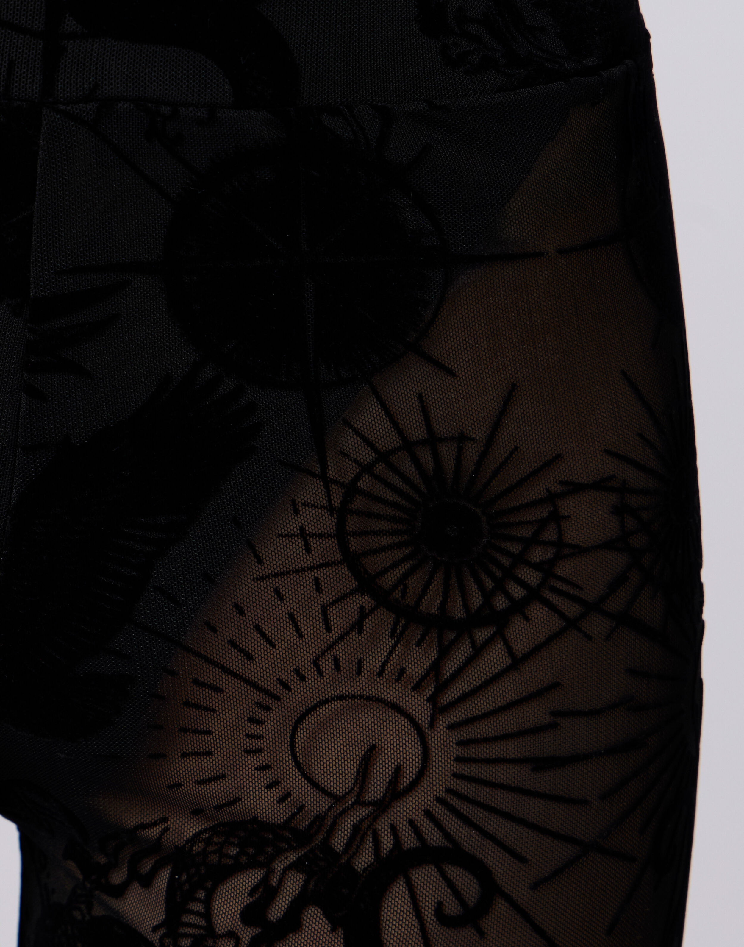 Leggings de Tule com Estampa de Borboleta em Flocos