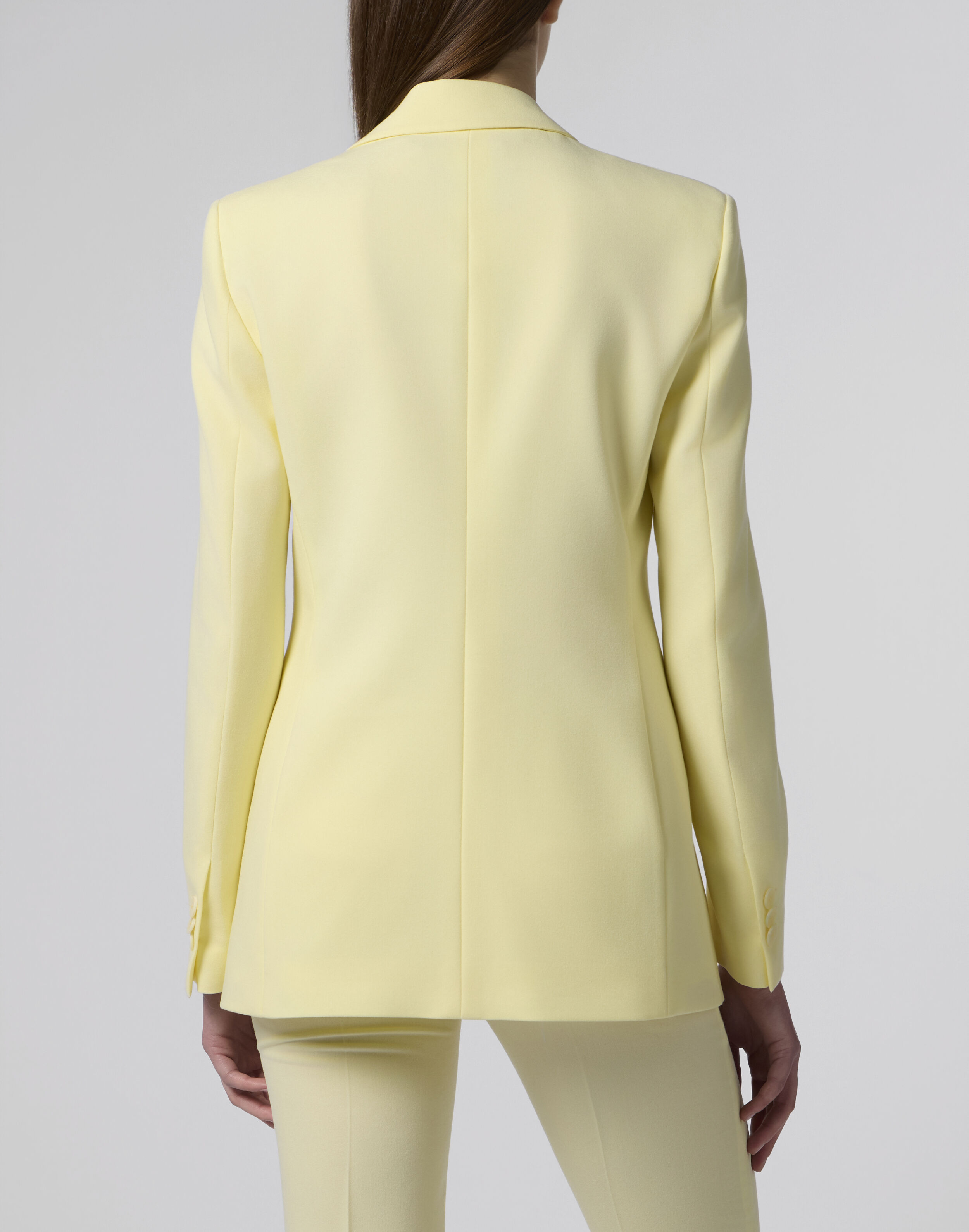 Blazer de Lã com Botão Único